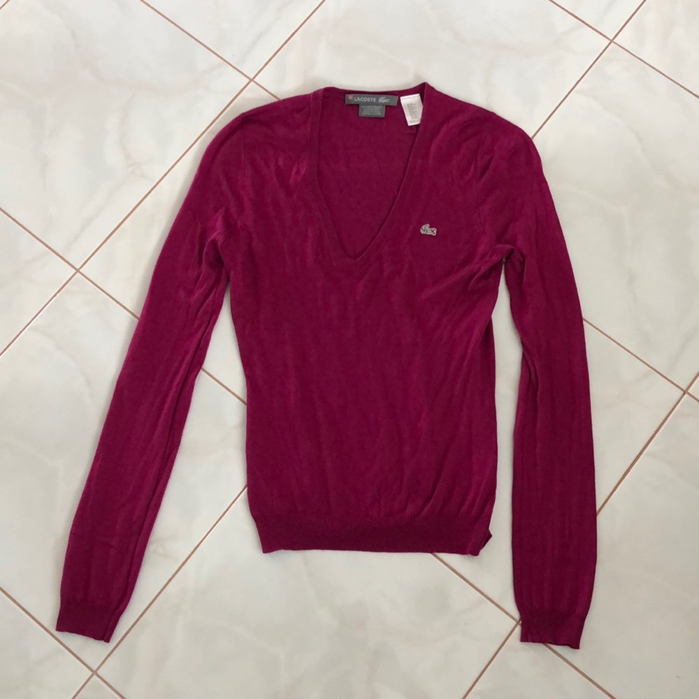 Lacoste fushia sweater
